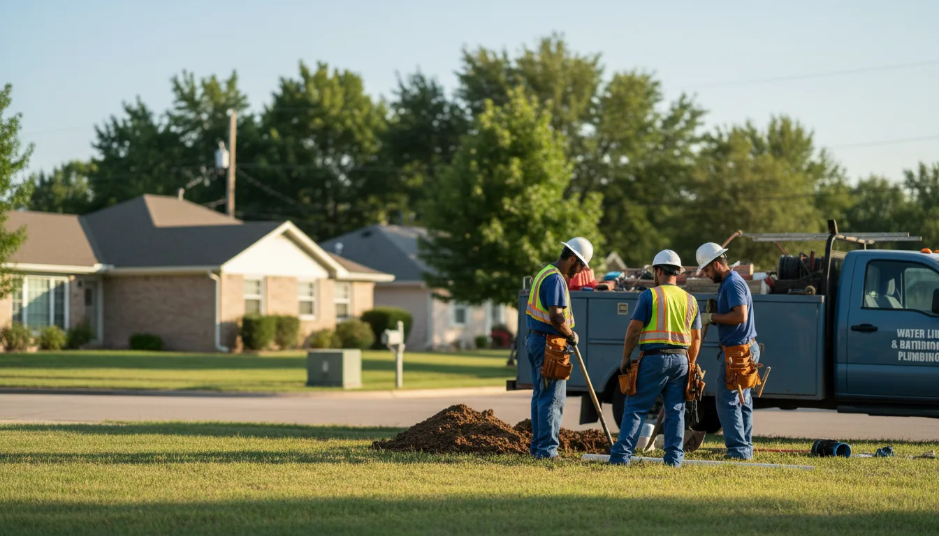 Residential water line and bathroom plumbing service in Burkettsville, OH